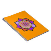FLOWER OF LIFE - LOTUS VIOLET orange ノートブック (右側)