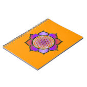 FLOWER OF LIFE - LOTUS VIOLET orange ノートブック (左側)