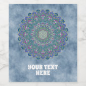 Flower Of Life - Mandala India Style 1 ワインラベル (シングルラベル)