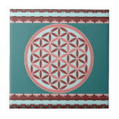 "Flower of Life – Pastel & Earthy Harmony" タイル (正面)