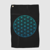 flower of life sacred geometry symbol ancient zen ゴルフタオル (正面)