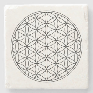 flower of life sacred geometry symbol ancient zen ストーンコースター