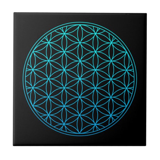 flower of life sacred geometry symbol ancient zen  タイル (正面)