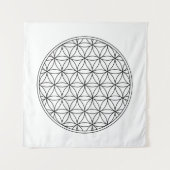 flower of life sacred geometry symbol ancient zen タペストリー (正面(横))