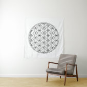 flower of life sacred geometry symbol ancient zen タペストリー (インサイチュ)