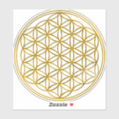 FLOWER OF LIFE - Sacred Geometry Symbol gold 1 シール (シート)