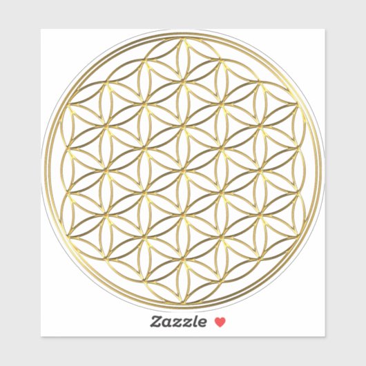 FLOWER OF LIFE - Sacred Geometry Symbol gold 2 シール (シート)