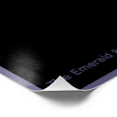 Flower of Life White on Black Glossy Poster ポスター (コーナー)