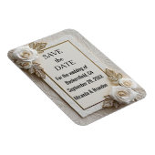 "Flower of Love" - Elegant & Unique Wedding Invita マグネット (右側)