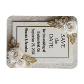 "Flower of Love" - Elegant & Unique Wedding Invita マグネット (横)