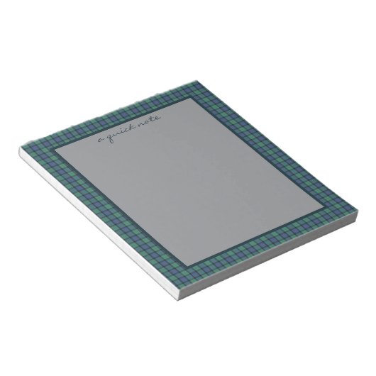 Flower of Scotland Original Scottish Tartan  ノートパッド (アングル)