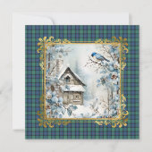 Flower of Scotland Scottish Tartan Christmas シーズンカード (正面)