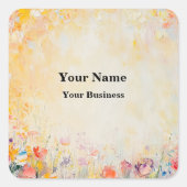 Flower Oilpainting スクエアシール (正面)