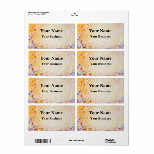 Flower Oilpainting ラベル (フルシート)