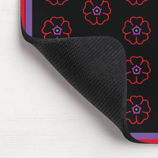Flower on a Black Background Custom Personalized マウスパッド (コーナー)