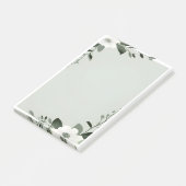 Flower Overlay Border in Sage Green ポストイット (アングル)