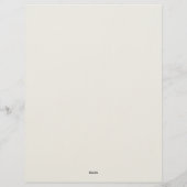 Flower Overlay Sage Green Personalized Stationery レターヘッド (裏面)