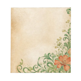 Flower Page Scrapbook & Junk Journal Supplies ノートパッド