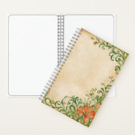Flower Page Scrapbook & Junk Journal Supplies ノートブック
