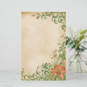 Flower Page Scrapbook & Junk Journal Supplies 便箋 (スタンド正面)