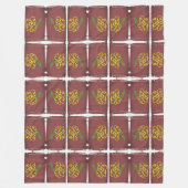 flower paint blanket フリースブランケット (正面)