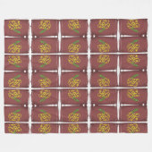 flower paint blanket フリースブランケット (正面(横))