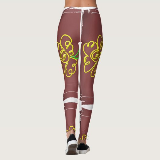 flower paint leggings レギンス (裏面)