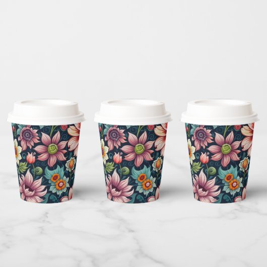Flower Paper cup 紙コップ (複数)