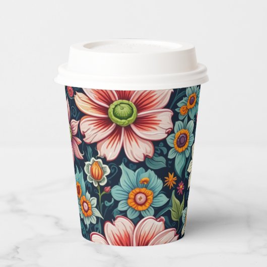Flower Paper cup 紙コップ (左)