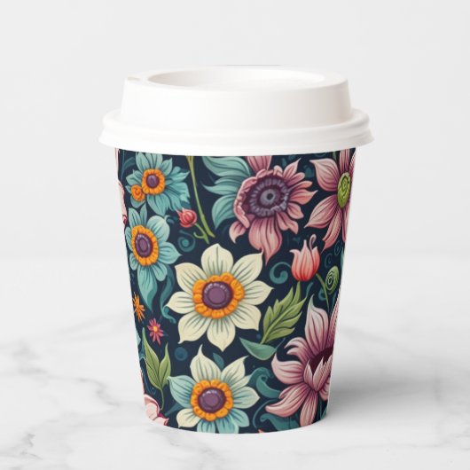 Flower Paper cup 紙コップ (裏面)