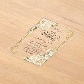 Flower passage for newlyweds アクリル招待状 (レイダウン)