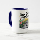 Flower Path - Nature-Inspired Mental Health Mug マグカップ (正面左)