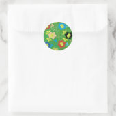 flower pattern ラウンドシール (バッグ)