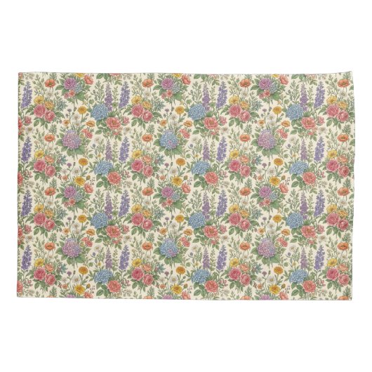 Flower Pattern 枕カバー (裏面)