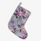 flower pattern design textile illustrationart, bac スモールクリスマスストッキング (正面 (吊り時))