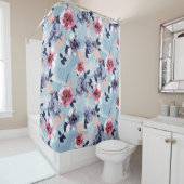 flower pattern design textile illustrationart,back シャワーカーテン (インサイチュ)