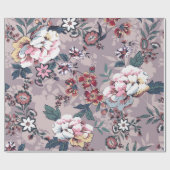 flower pattern design textile illustrationart,desi ラッピングペーパー (フラット)