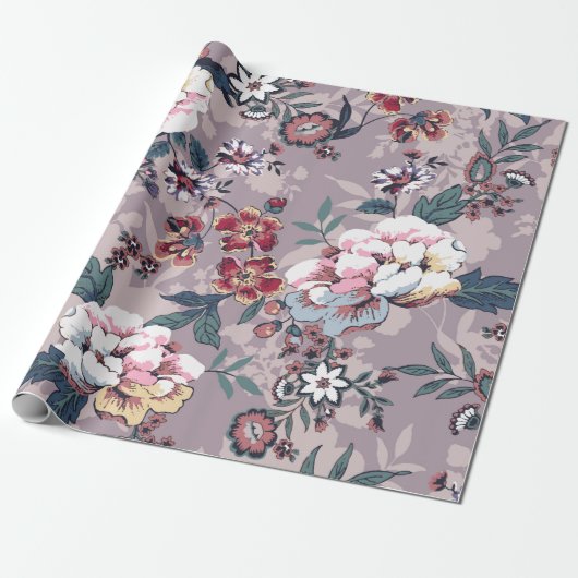 flower pattern design textile illustrationart,desi ラッピングペーパー (アンロールド)