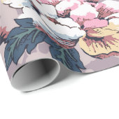 flower pattern design textile illustrationart,desi ラッピングペーパー (ロールコーナー)