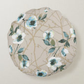 flower pattern design textile illustrationart,patt ラウンドクッション (裏面)