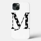 flower Patterned Letter M Case-Mate iPhoneケース (裏面)