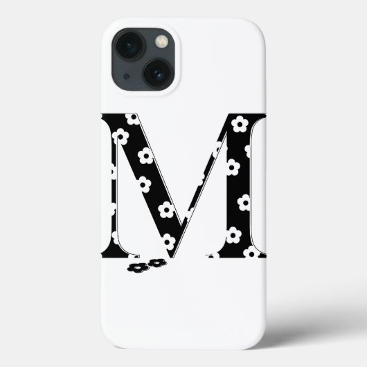 flower Patterned Letter M Case-Mate iPhoneケース (裏面)