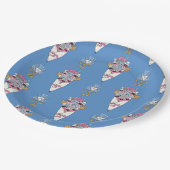 Flower & Perfume Bouquet Bundle on blue ペーパープレート (アングル)