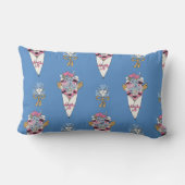 Flower & Perfume Bouquet Bundle on blue ランバークッション (裏面)