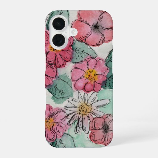 Flower Phone Case iPhone 16ケース (裏面)