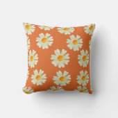 flower pillow orange colour クッション (正面)