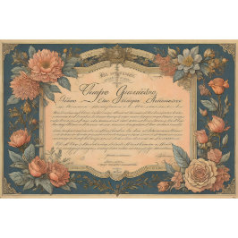 Flower poem postcard 4 decoupage tissue paper 薄葉紙