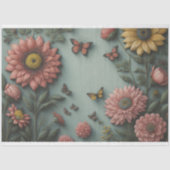 Flower poem postcard 5 decoupage tissue paper 薄葉紙 (正面)