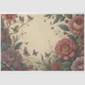 Flower poem postcard 6 decoupage tissue paper 薄葉紙 (正面)