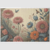 Flower poem postcard 8 decoupage tissue paper 薄葉紙 (正面)